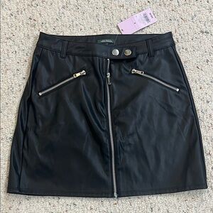 Wild Fable Black Mini Skirt with Zipper Accents